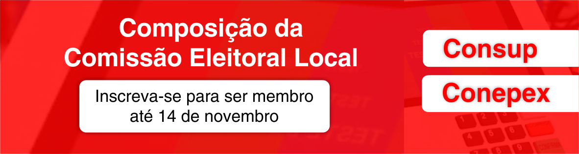 Eleição Consup e Conepex - Formação comissão local (até 19/11)